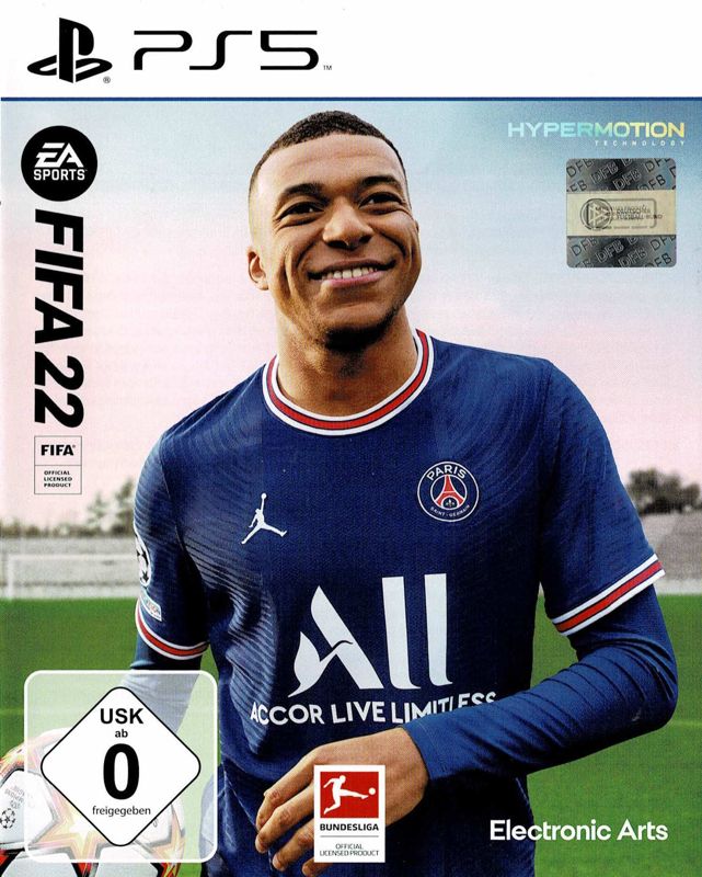 FIFA 22 box art for Playstation 4